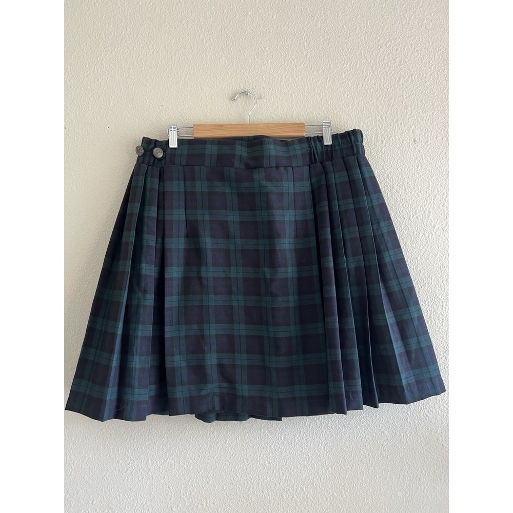 Kommando Kilts Green Tartan Plaid Scottish Adjustable Kilt Mens 37 Waist Pleated